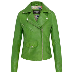 Women's Real Leather Brando Style Biker Jacket-TruClothing