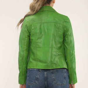 Women's Real Leather Brando Style Biker Jacket-TruClothing