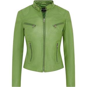 Women's Real Leather Classic Racer Style Biker Jacket-TruClothing
