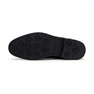 Tanner - Men’s Black Leather Plain Toe Derby Lace-Up Shoes