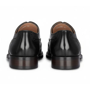 Harry - Men's Black Patent Leather Brogue Shoes-TruClothing