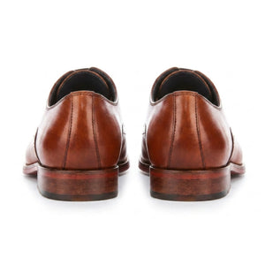 Jett - Men's Tan Cross-Stitch Toe Cap Oxford Shoes