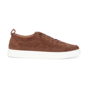 Josh - Men's Brown Suede Leather Trainers-TruClothing