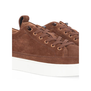 Josh - Men's Brown Suede Leather Trainers-TruClothing