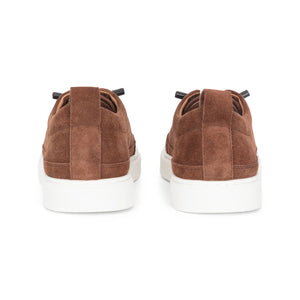 Josh - Men's Brown Suede Leather Trainers-TruClothing