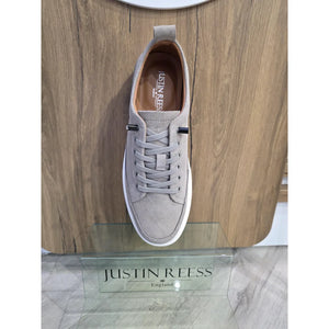 Josh - Men's Grey Suede Leather Trainers-TruClothing