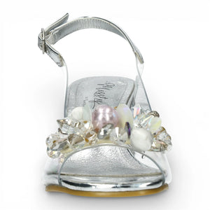 Marlene 12 - Women’s Clear Silver Block Heel Sandals