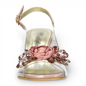Mira 05 - Sandales à talons femme rose clair transparent à enfiler