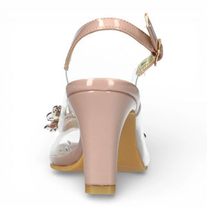 Mira 05 - Sandales à talons femme rose clair transparent à enfiler