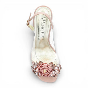 Mira 05 - Sandales à talons femme rose clair transparent à enfiler