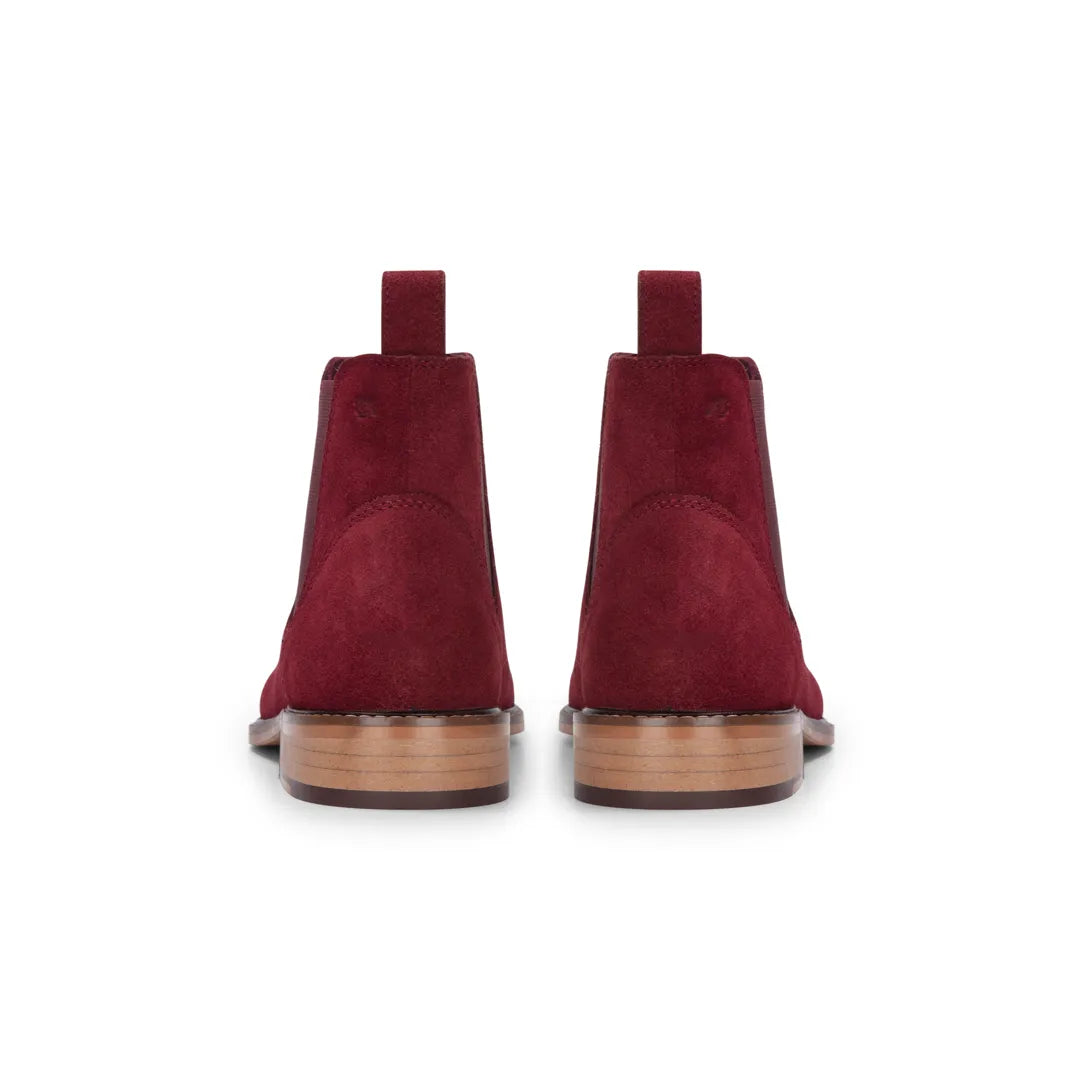 Mens burgundy suede boots discount