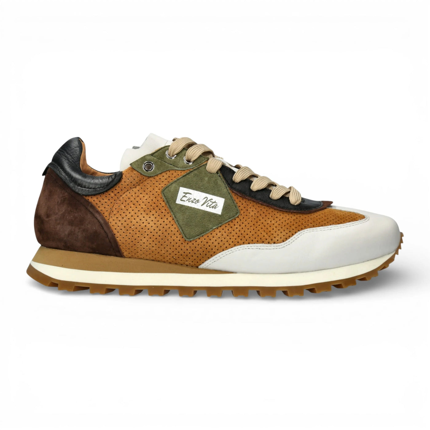 Aglae 02 - Men's Tan White Leather Sneakers