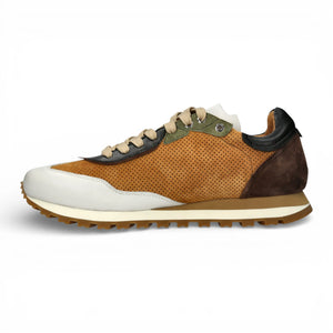 Aglae 02 - Men's Tan White Leather Sneakers