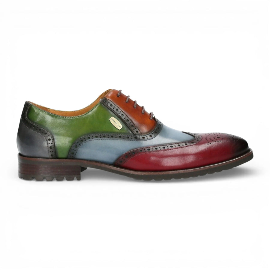 Antonin 01 - Men's Black Burgundy Leather Oxford Shoes