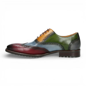 Antonin 01 - Men's Black Burgundy Leather Oxford Shoes