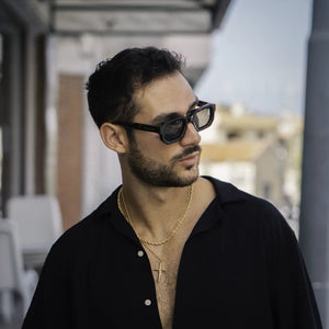 Malta - Bold Geometric Frame Rectangle Polarized Sunglasses-TruClothing