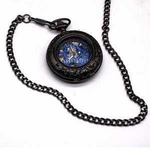 Mechanical Skeleton Half Hunter Vintage Pocket Watch-TruClothing