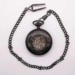 Mechanical Skeleton Half Hunter Vintage Pocket Watch-TruClothing
