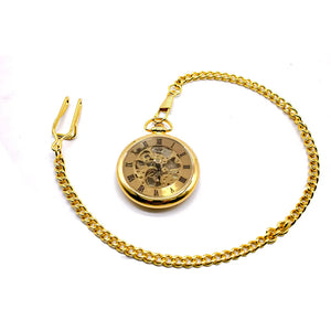 Mechanical Skeleton Open Face Pocket Watch-TruClothing