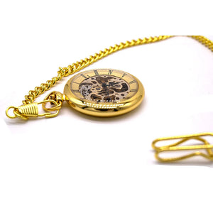 Mechanical Skeleton Open Face Pocket Watch-TruClothing