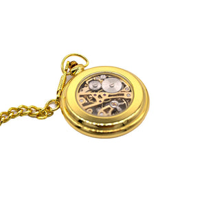 Mechanical Skeleton Open Face Pocket Watch-TruClothing