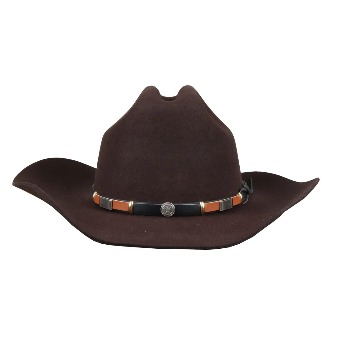 Cappello da cowboy a tesa larga in feltro di lana 100% da uomo