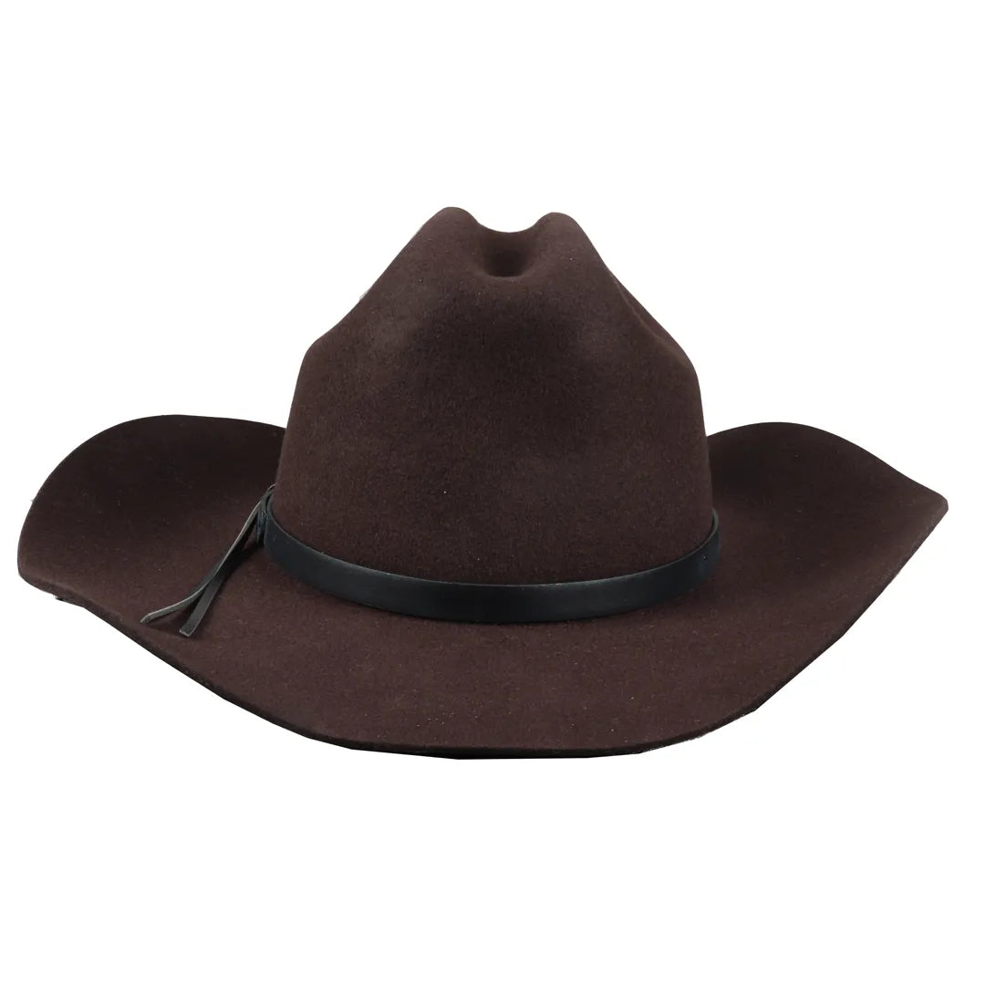 Herren-Cowboyhut aus 100 % Wollfilz mit breiter Krempe
