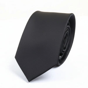 Men's Black Classic Formal Satin Tie-TruClothing