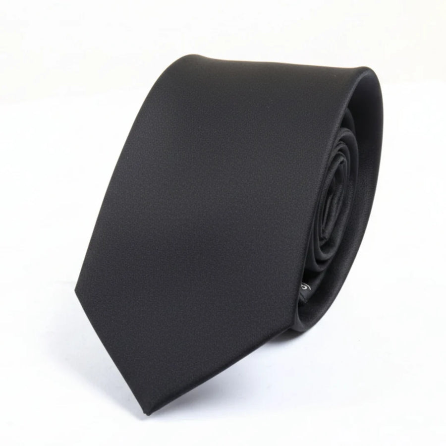 Men's Black Classic Formal Satin Tie-TruClothing