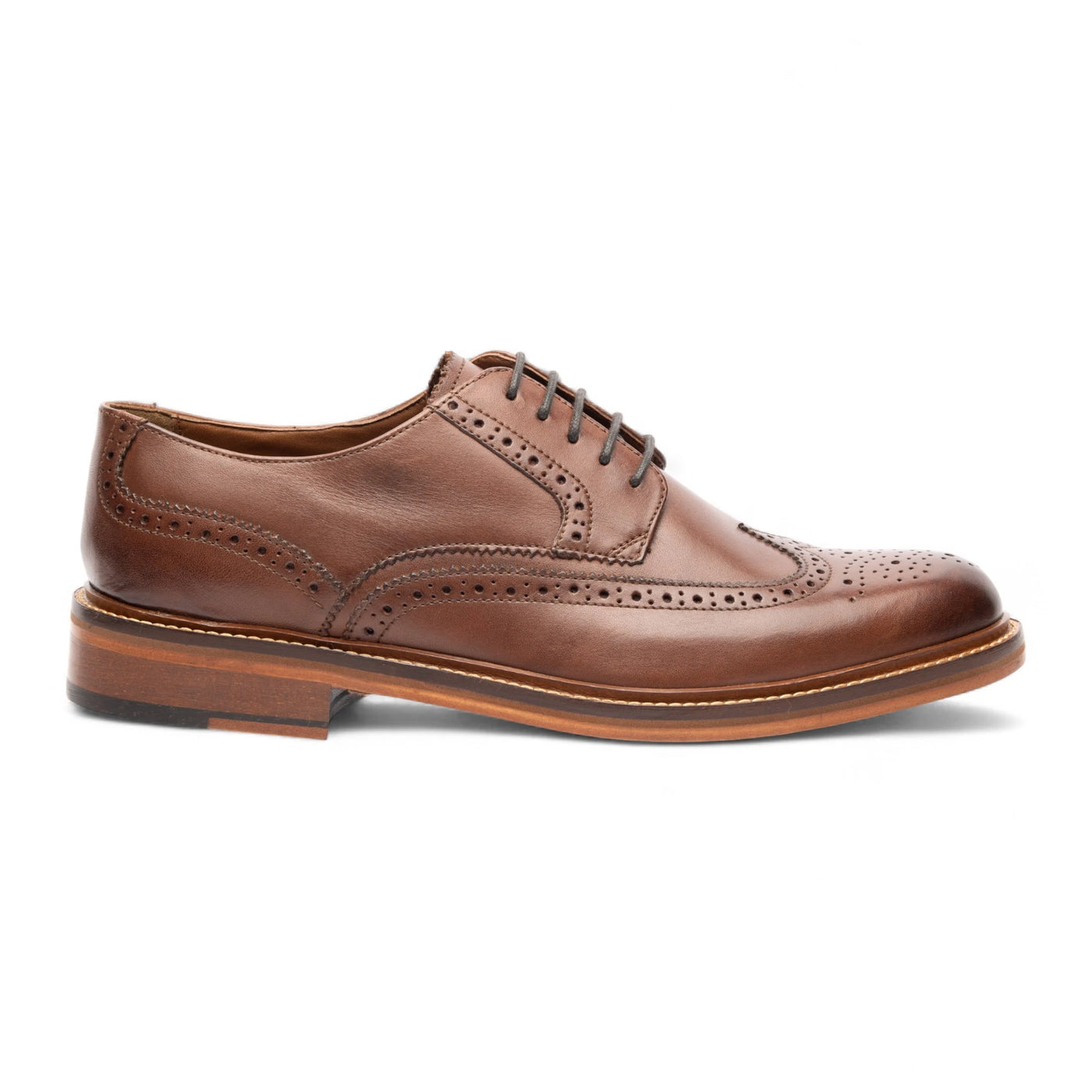Men’s Brown Leather Brogue Dress Shoes