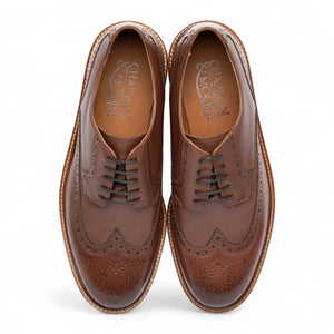 Men’s Brown Leather Brogue Dress Shoes