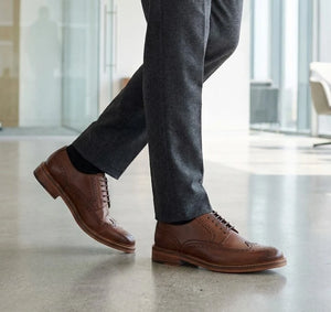 Men’s Brown Leather Brogue Dress Shoes