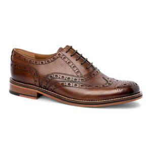 Men’s Brown Leather Wingtip Brogue Oxford Shoes