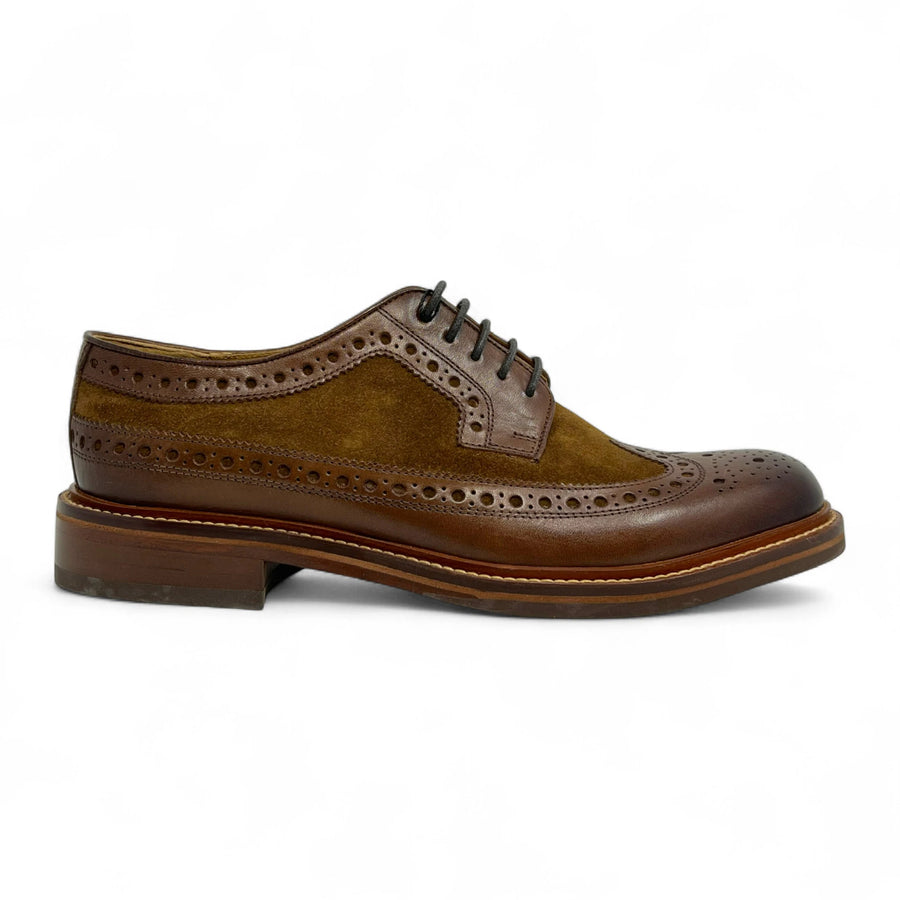 Men's Brown Suede Leather Brogues Shoes
