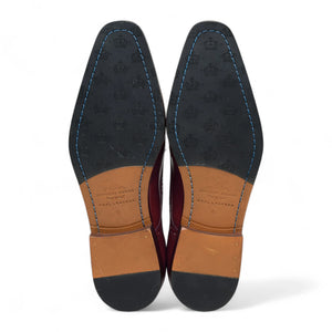 Men’s Burgundy Leather Classic Formal Lace-Up Brogue Shoes