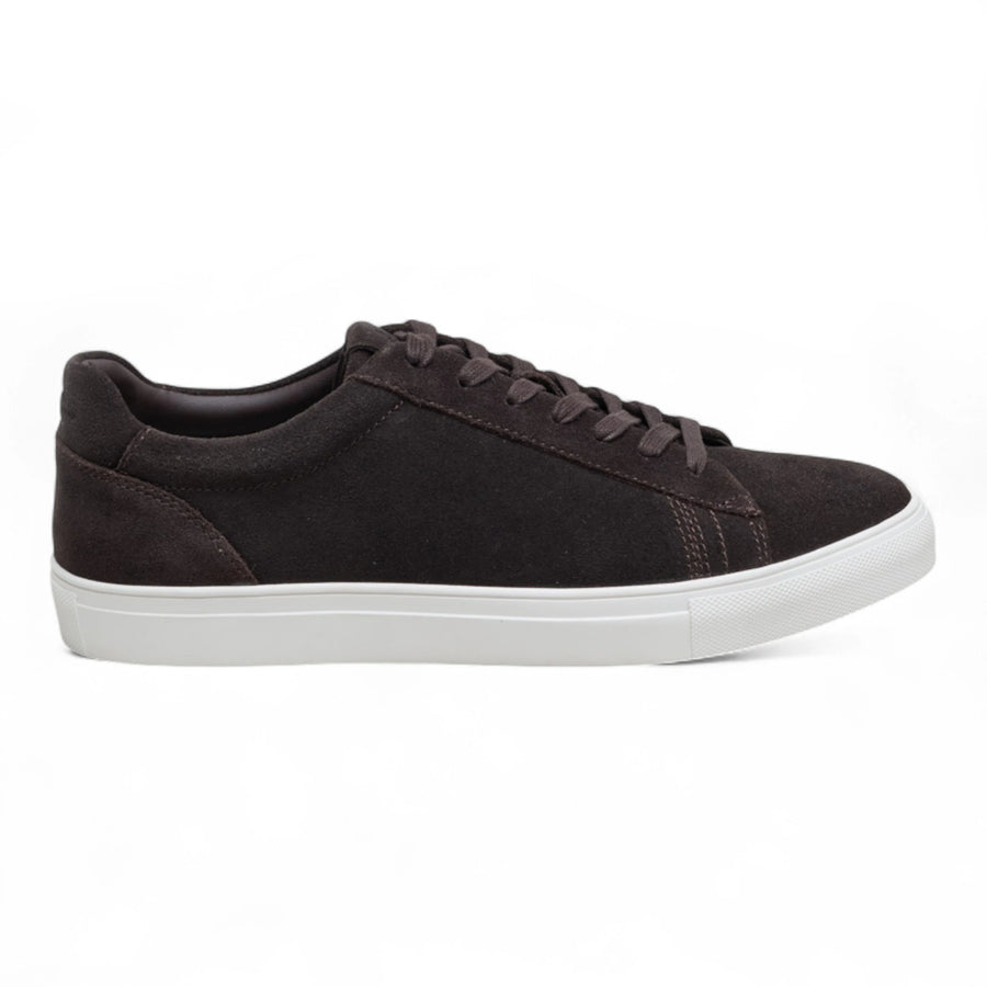 Men’s Brown Suede Leather Lace-Up Casual Sneakers