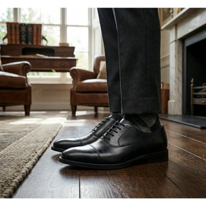Men’s Classic Cap-Toe Oxford Lace-Up Shoes-TruClothing