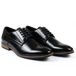Men’s Classic Plain Toe Lace-Up Derby Shoes-TruClothing