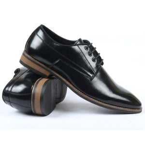 Men’s Classic Plain Toe Lace-Up Derby Shoes-TruClothing