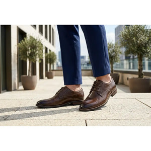 Men’s Classic Plain Toe Lace-Up Derby Shoes-TruClothing