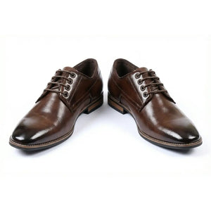 Men’s Classic Plain Toe Lace-Up Derby Shoes-TruClothing