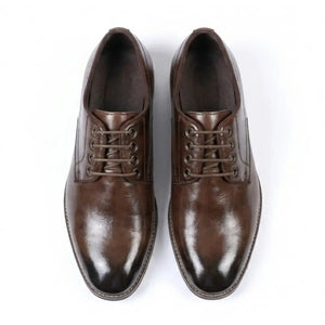 Men’s Classic Plain Toe Lace-Up Derby Shoes-TruClothing