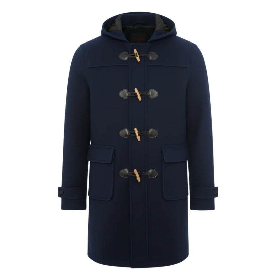 Men's Classic Toggle Fastener Hooded Duffle Coat-TruClothing