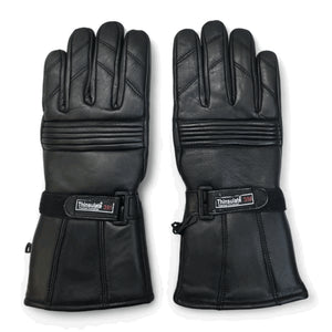 Men’s Cowhide Leather Thermal Insulation Motorcycle Gloves-TruClothing