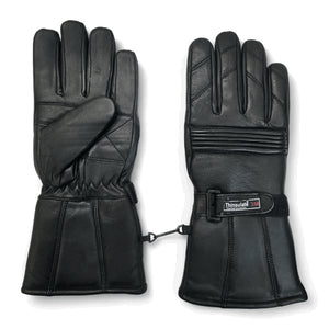 Men’s Cowhide Leather Thermal Insulation Motorcycle Gloves-TruClothing