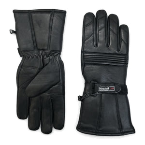 Men’s Cowhide Leather Thermal Insulation Motorcycle Gloves-TruClothing