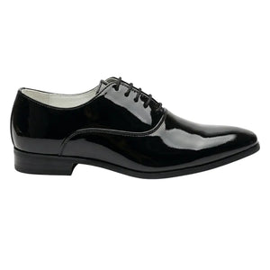 Men’s Formal Patent PU Leather Oxford Shoes-TruClothing