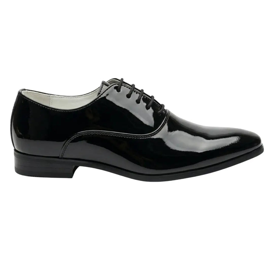 Men’s Formal Patent PU Leather Oxford Shoes-TruClothing