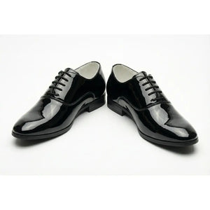 Men’s Formal Patent PU Leather Oxford Shoes-TruClothing