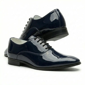 Men’s Formal Patent PU Leather Oxford Shoes-TruClothing